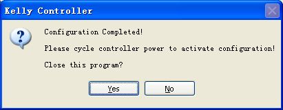 Configuration Complete Screen