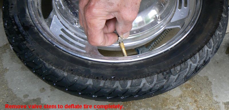 deflate tire